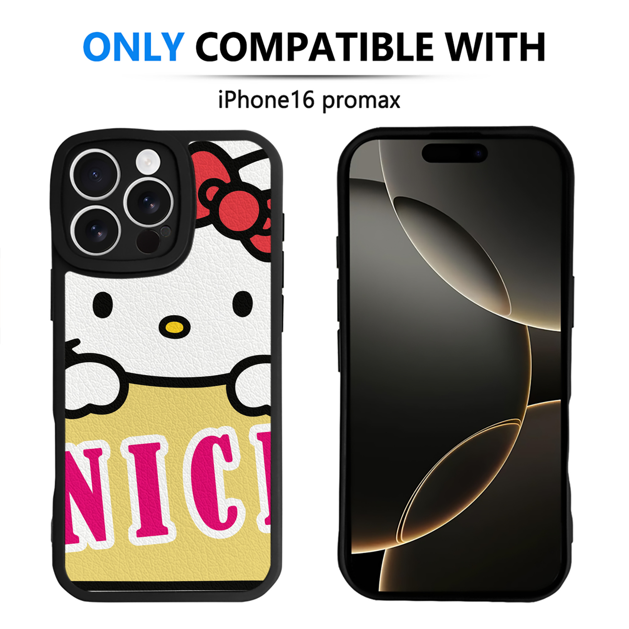 （画像用） Hello Kitty ハローキティ 【iPhone 16シリーズ対応】シリコンスマホケース（レザー調） 材質：シリコン